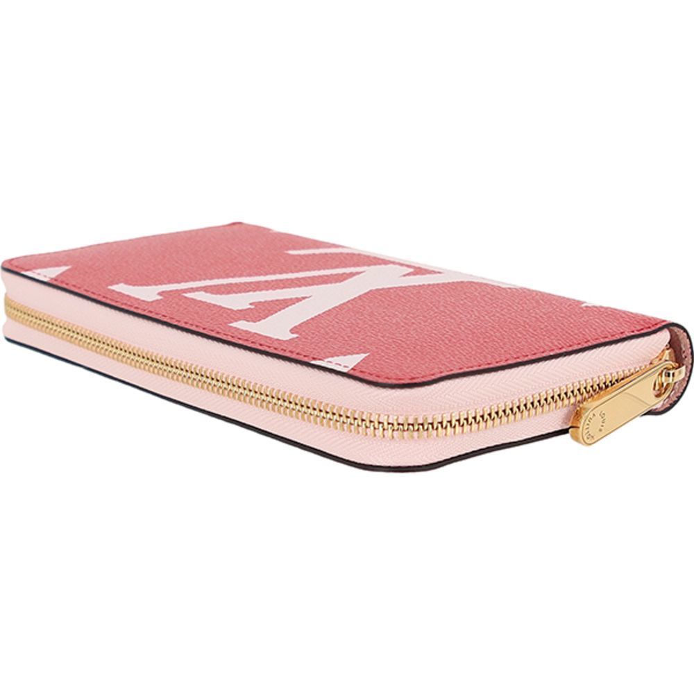 Zippy Wallet Round Zipper Monogram Giant Leather Pink White LV Long Wallet - Picture 3 of 7
